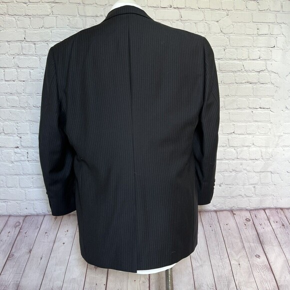 Hart Schaffner Marx Wool Sport Coat Blue Suit Blazer Jacket Size 42S - Picture 4 of 11